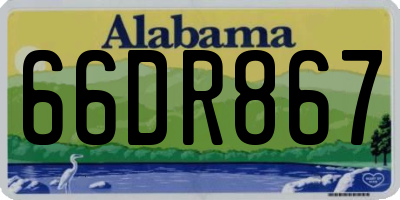 AL license plate 66DR867