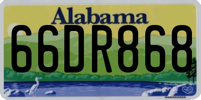 AL license plate 66DR868