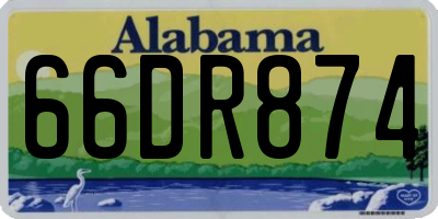 AL license plate 66DR874
