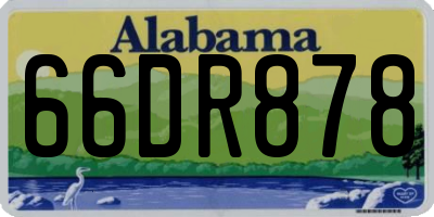 AL license plate 66DR878