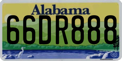 AL license plate 66DR888