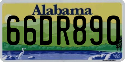 AL license plate 66DR890