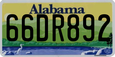 AL license plate 66DR892