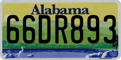 AL license plate 66DR893