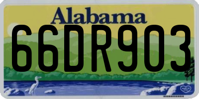 AL license plate 66DR903