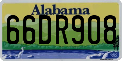 AL license plate 66DR908