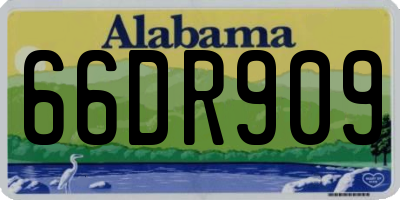 AL license plate 66DR909