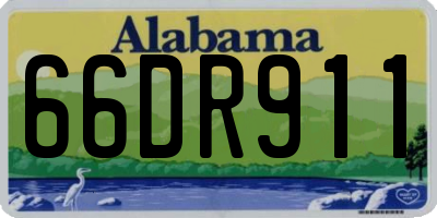 AL license plate 66DR911