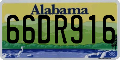 AL license plate 66DR916