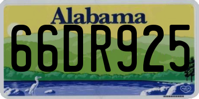 AL license plate 66DR925
