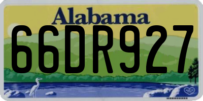 AL license plate 66DR927