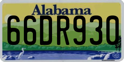 AL license plate 66DR930