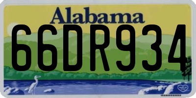 AL license plate 66DR934