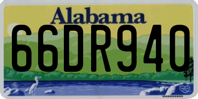 AL license plate 66DR940