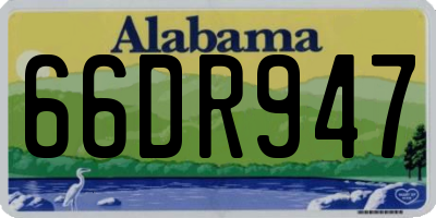 AL license plate 66DR947
