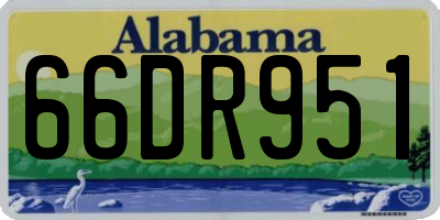 AL license plate 66DR951
