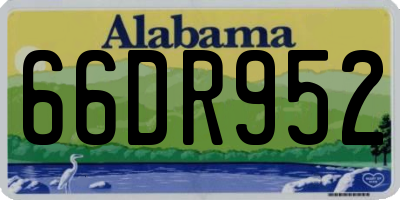 AL license plate 66DR952