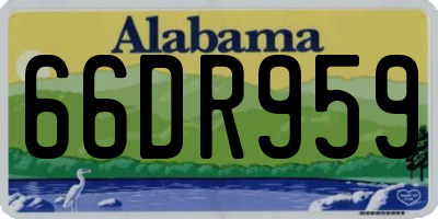AL license plate 66DR959
