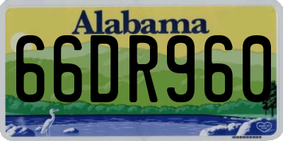 AL license plate 66DR960
