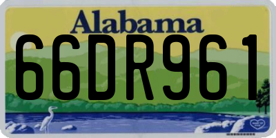 AL license plate 66DR961