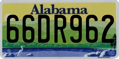 AL license plate 66DR962