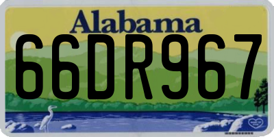 AL license plate 66DR967