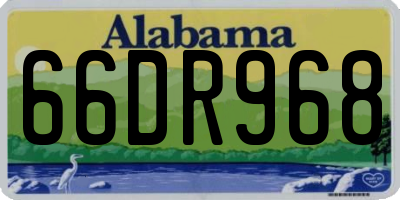 AL license plate 66DR968