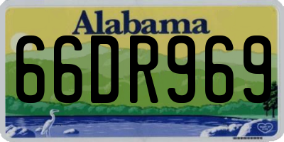 AL license plate 66DR969