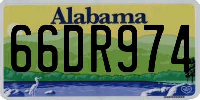 AL license plate 66DR974