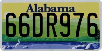 AL license plate 66DR976