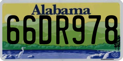 AL license plate 66DR978