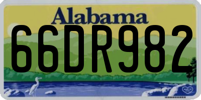 AL license plate 66DR982