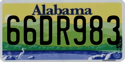 AL license plate 66DR983