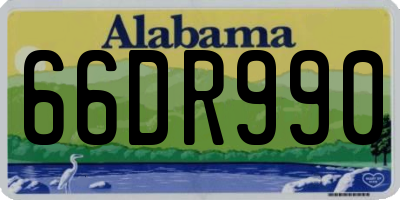 AL license plate 66DR990