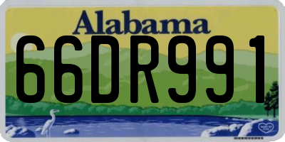 AL license plate 66DR991
