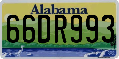 AL license plate 66DR993