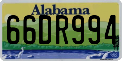AL license plate 66DR994