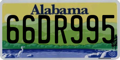 AL license plate 66DR995