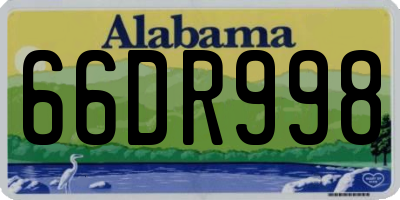 AL license plate 66DR998