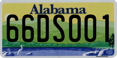 AL license plate 66DS001