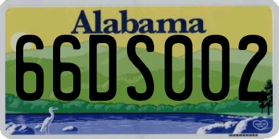 AL license plate 66DS002