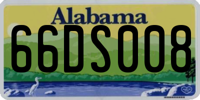 AL license plate 66DS008