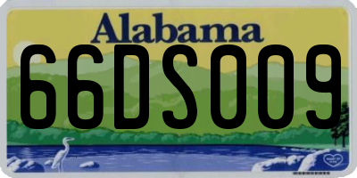 AL license plate 66DS009