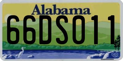 AL license plate 66DS011