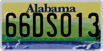 AL license plate 66DS013