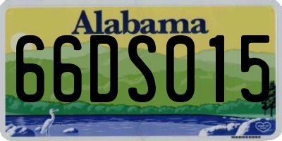 AL license plate 66DS015