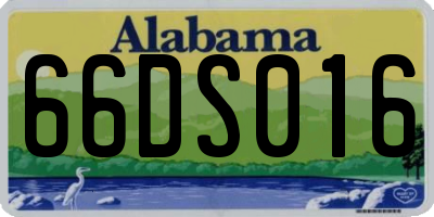 AL license plate 66DS016