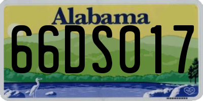 AL license plate 66DS017