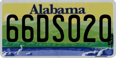 AL license plate 66DS020