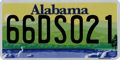 AL license plate 66DS021